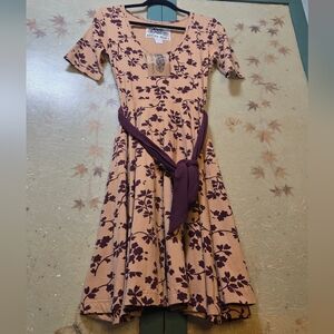 Effie's Heart 'Rachel' 'Garden District' Floral Print Dress with Belt